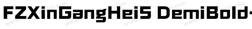 FZXinGangHeiS DemiBold字体转换